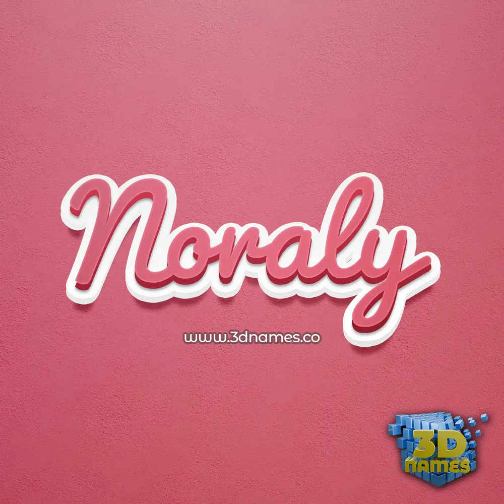 noraly in Red Scribble style - 3D name wallpaper