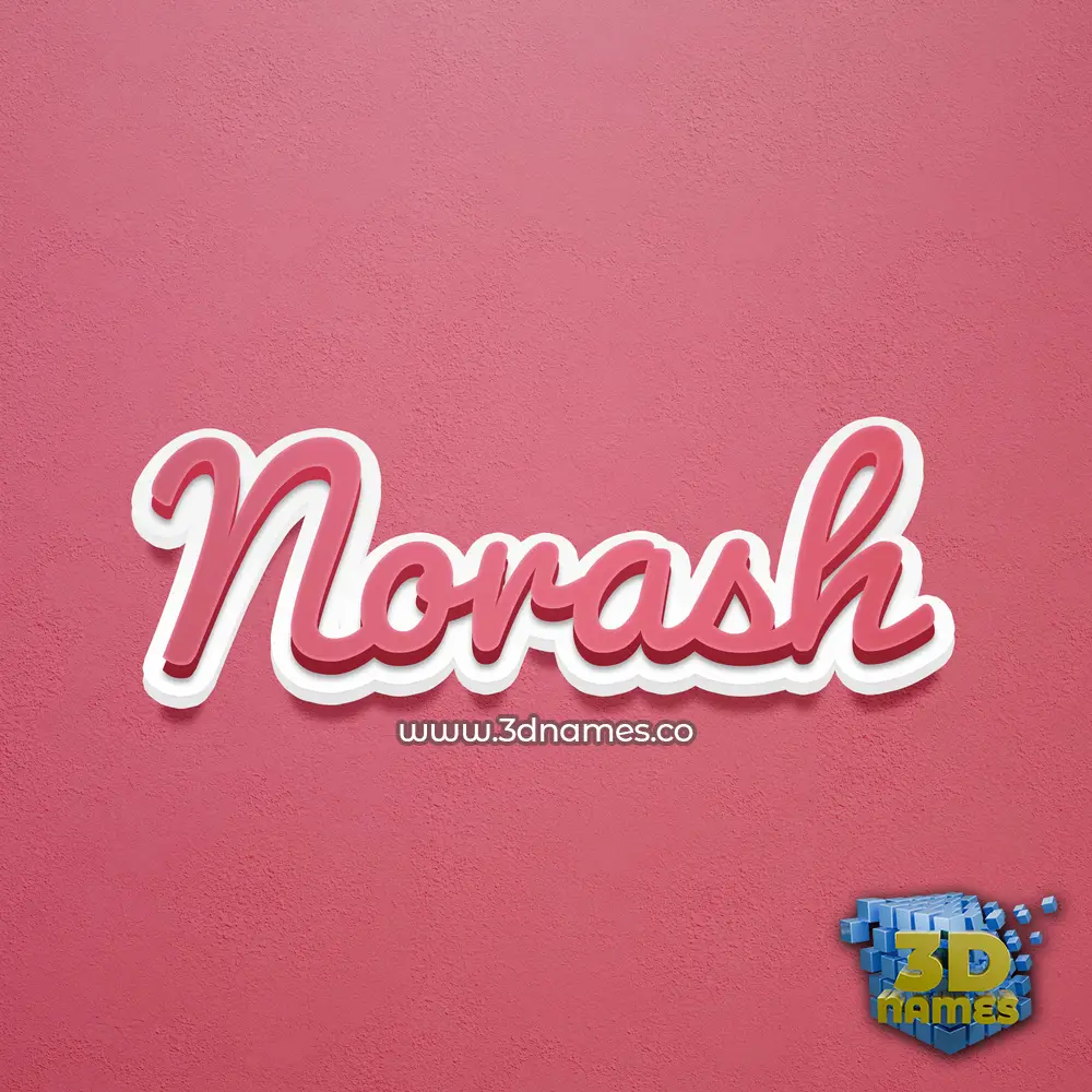 norash in Red Scribble style - 3D name wallpaper