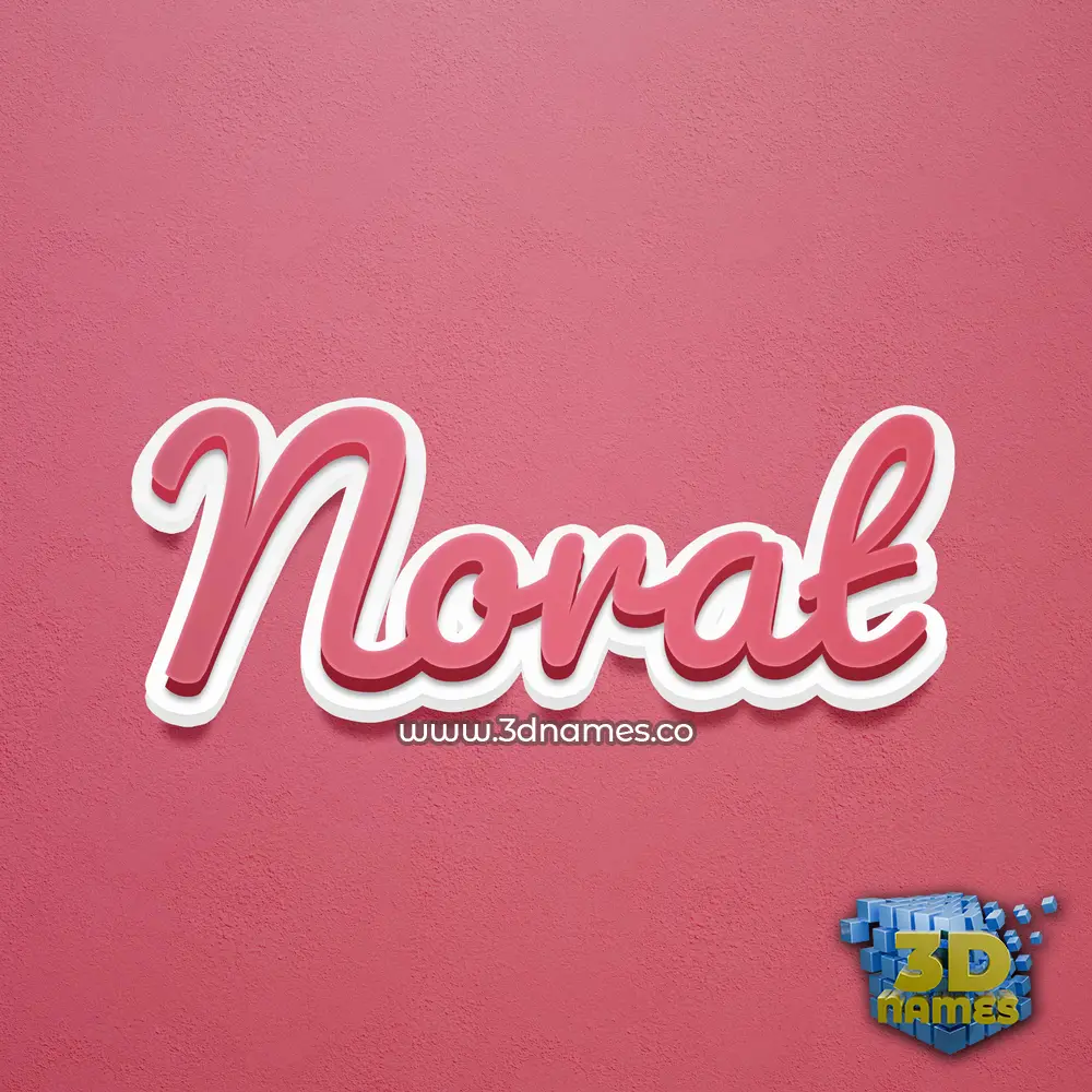 norat in Red Scribble style - 3D name wallpaper