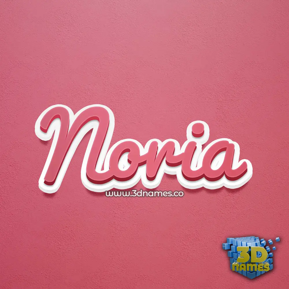 noria in Red Scribble style - 3D name wallpaper