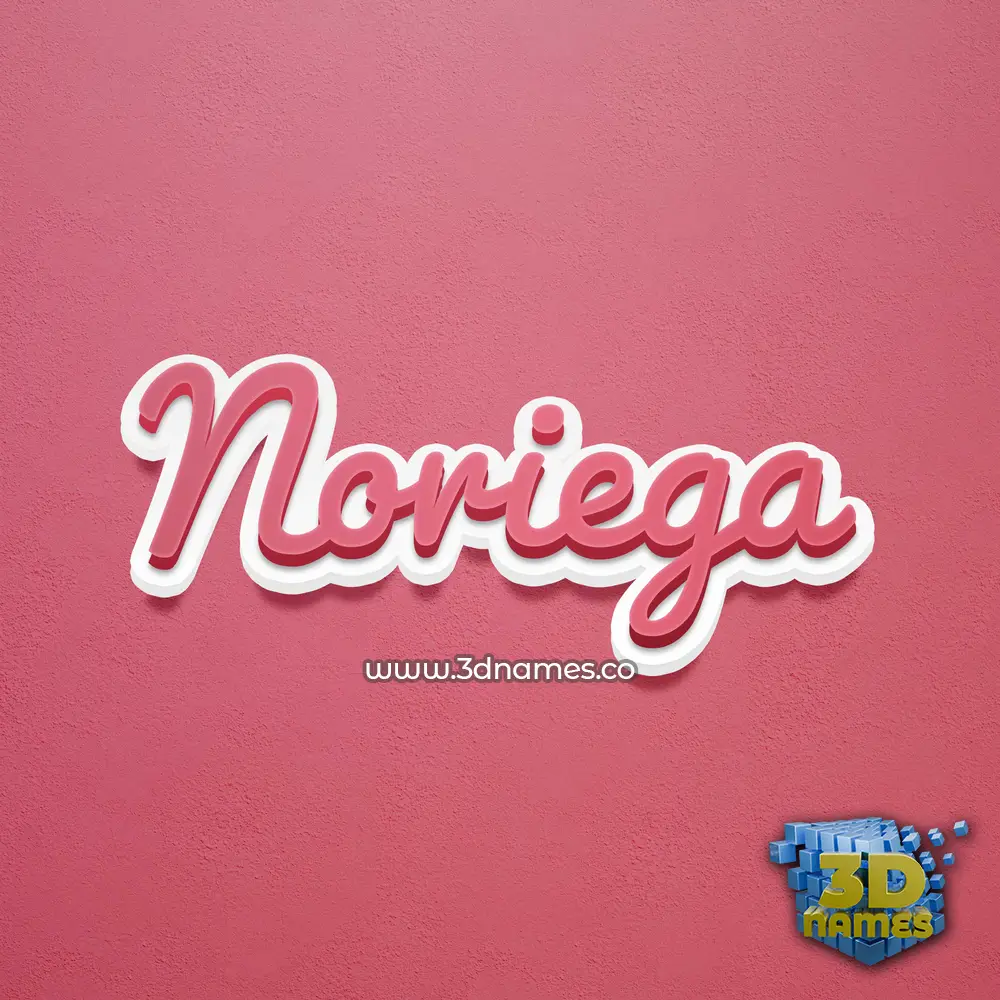 noriega in Red Scribble style - 3D name wallpaper