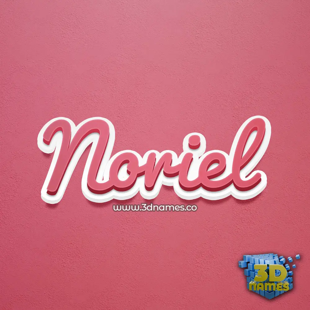 noriel in Red Scribble style - 3D name wallpaper