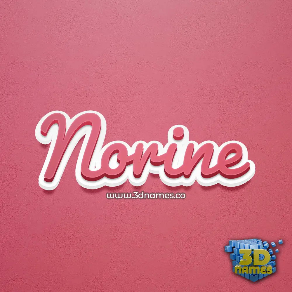 norine in Red Scribble style - 3D name wallpaper