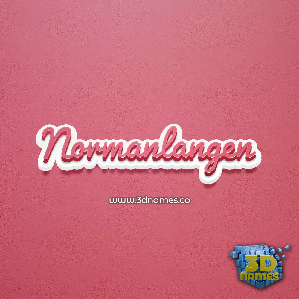 normanlangen in Red Scribble style - 3D name wallpaper
