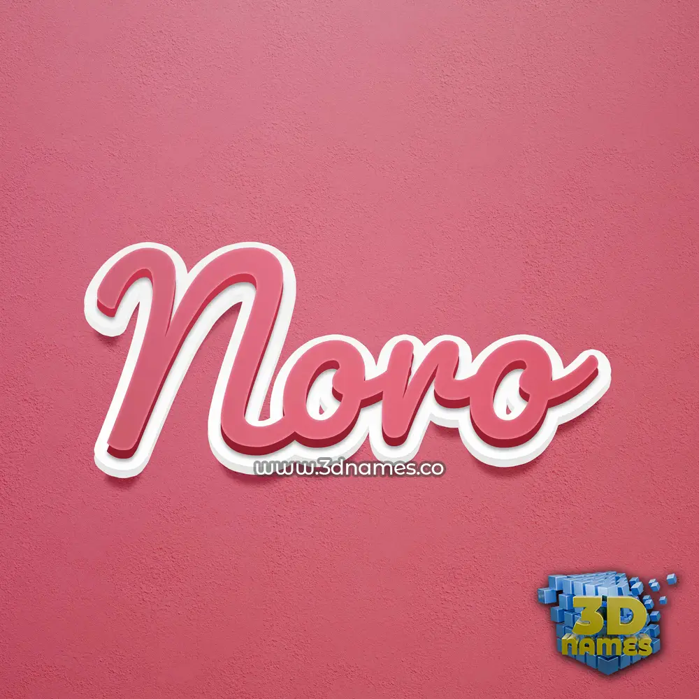 noro in Red Scribble style - 3D name wallpaper