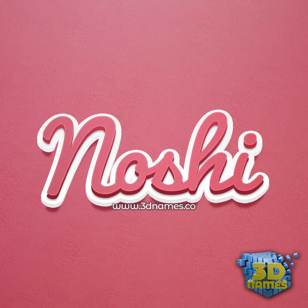 noshi in Red Scribble style - 3D name wallpaper