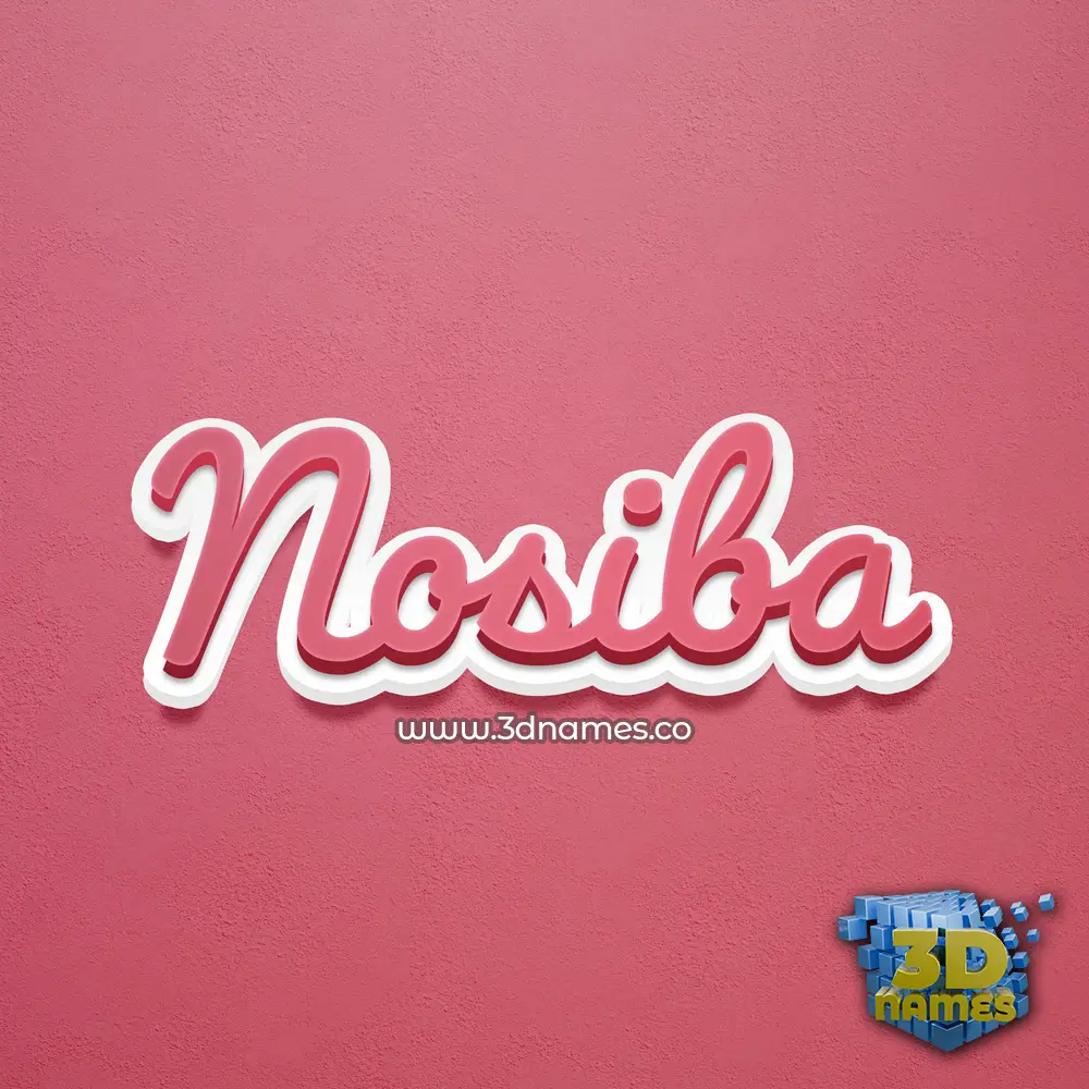 nosiba in Red Scribble style - 3D name wallpaper