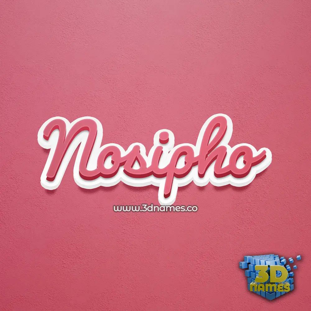 nosipho in Red Scribble style - 3D name wallpaper