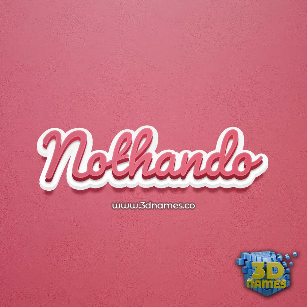 nothando in Red Scribble style - 3D name wallpaper