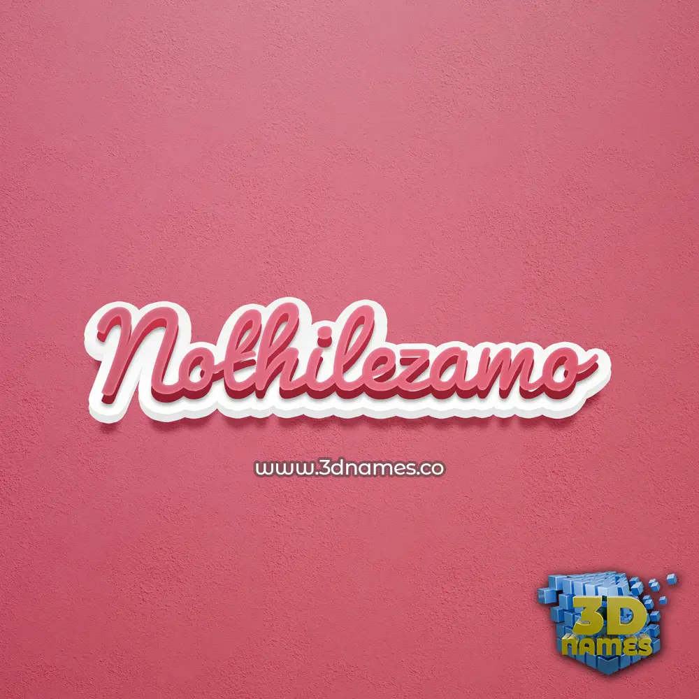 nothilezamo in Red Scribble style - 3D name wallpaper