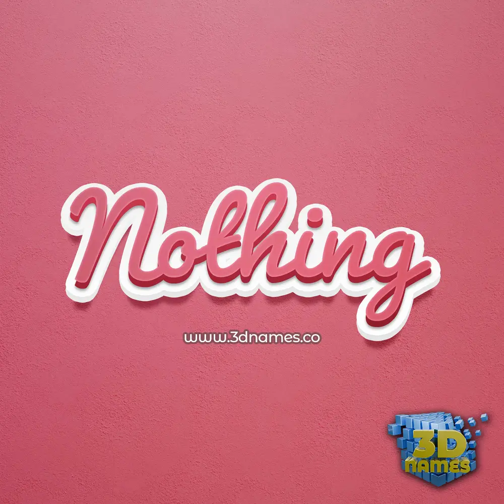 nothing in Red Scribble style - 3D name wallpaper
