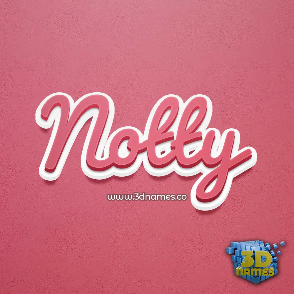notty in Red Scribble style - 3D name wallpaper