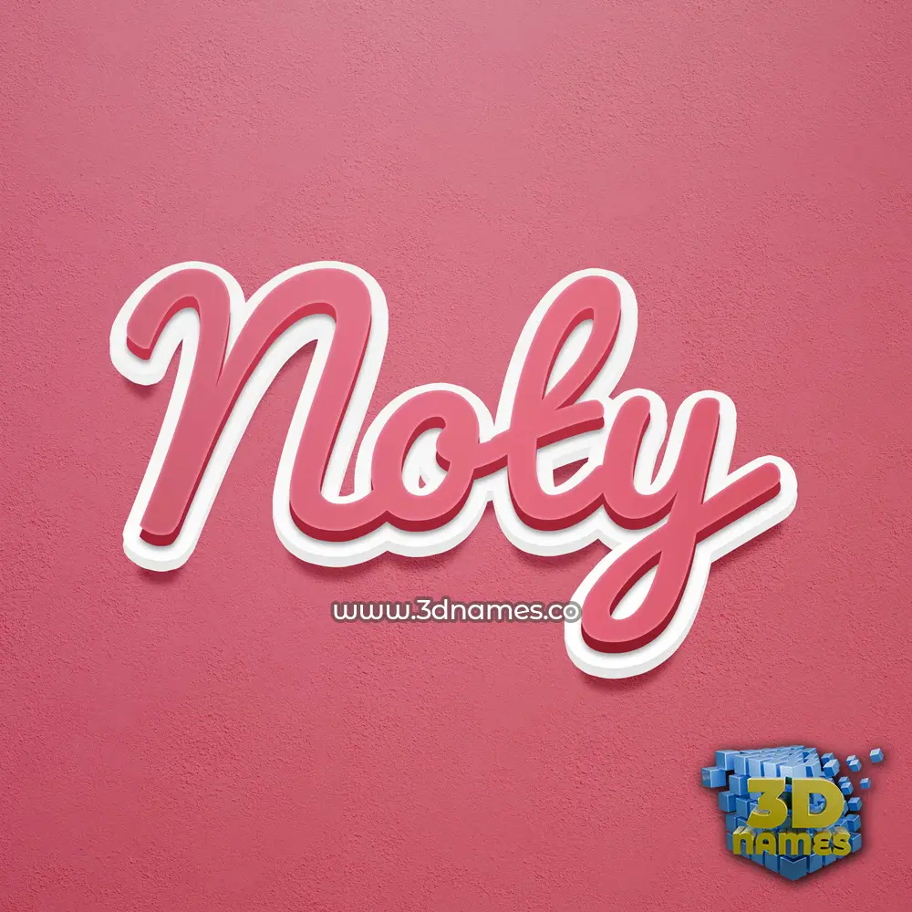 noty in Red Scribble style - 3D name wallpaper