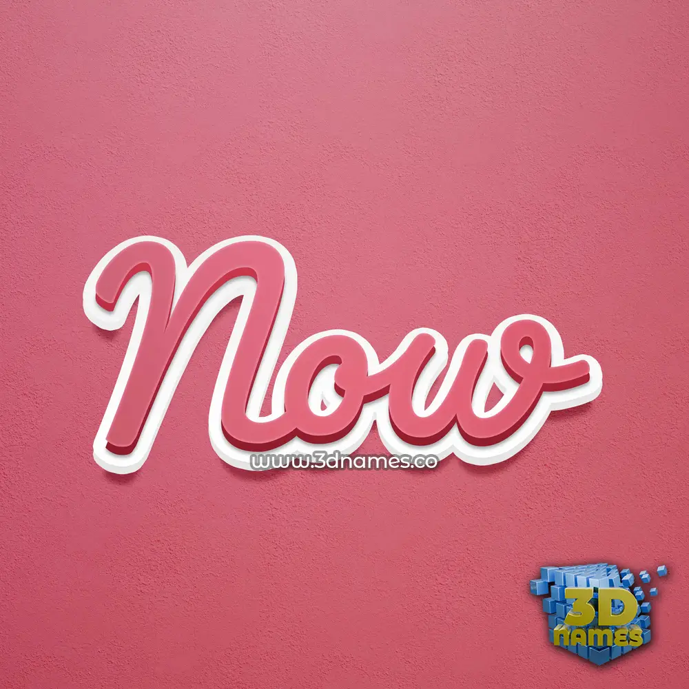 now in Red Scribble style - 3D name wallpaper