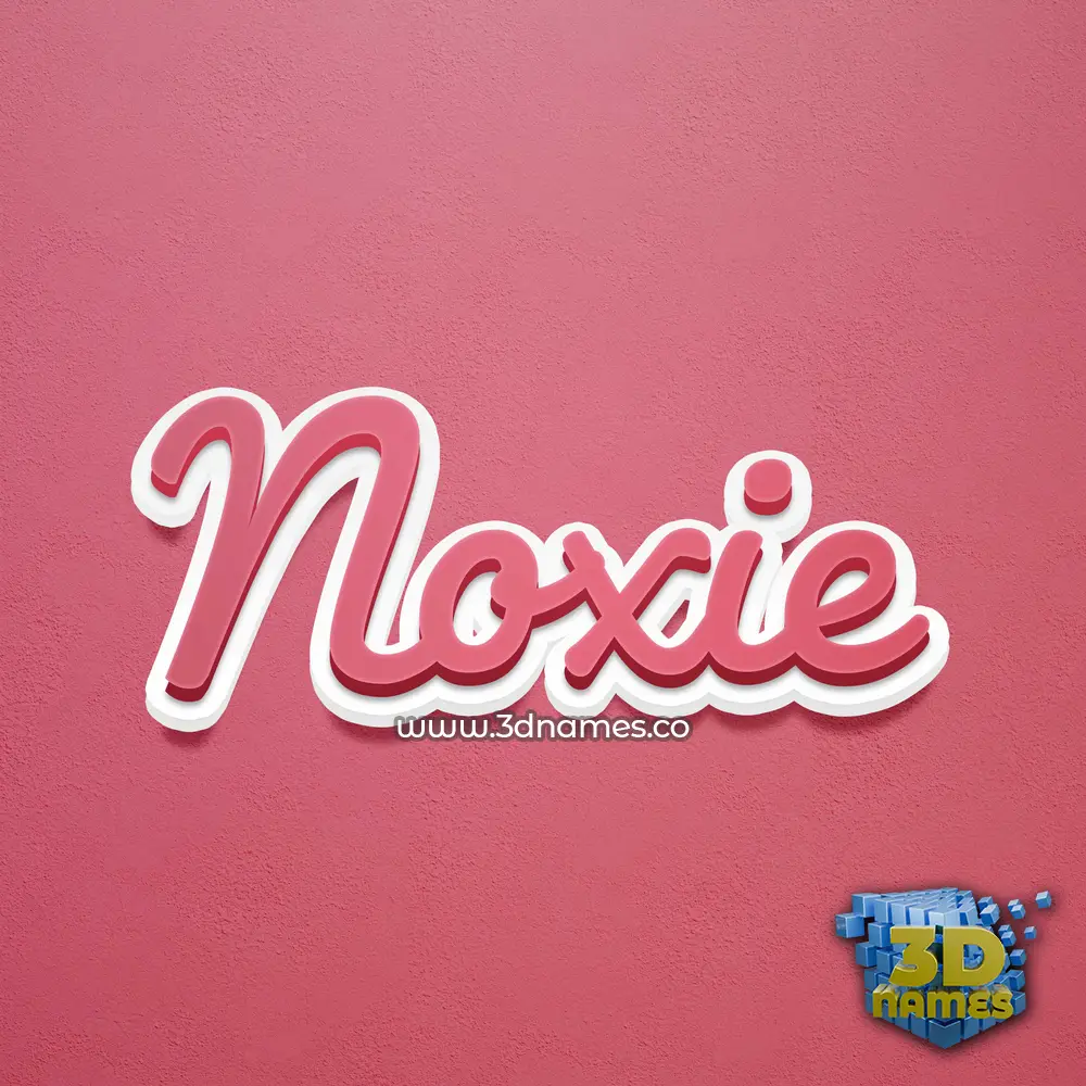 noxie in Red Scribble style - 3D name wallpaper