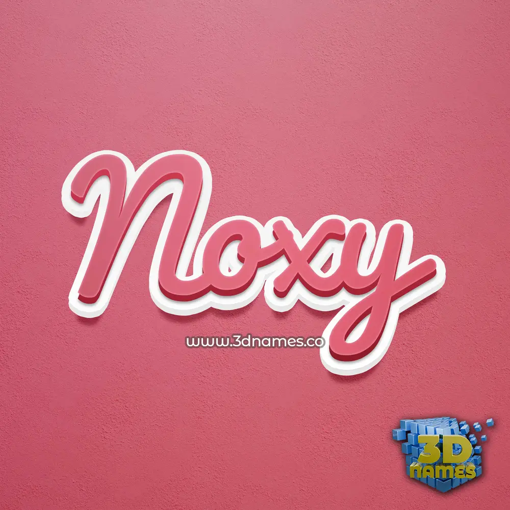 noxy in Red Scribble style - 3D name wallpaper
