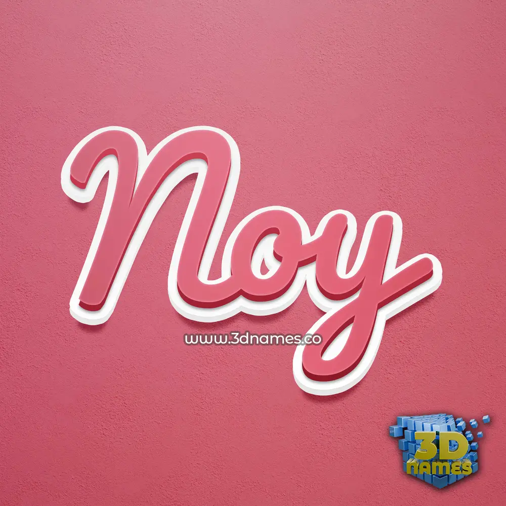 noy in Red Scribble style - 3D name wallpaper