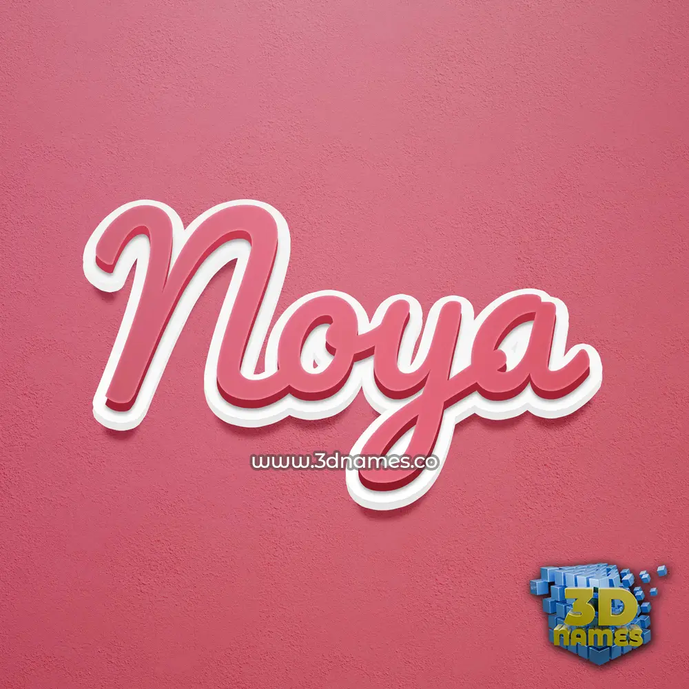 noya in Red Scribble style - 3D name wallpaper
