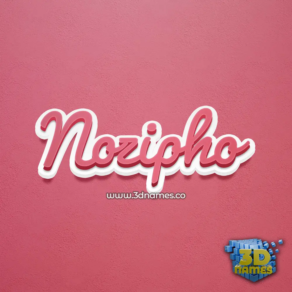 nozipho in Red Scribble style - 3D name wallpaper