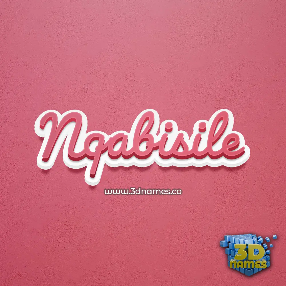 nqabisile in Red Scribble style - 3D name wallpaper