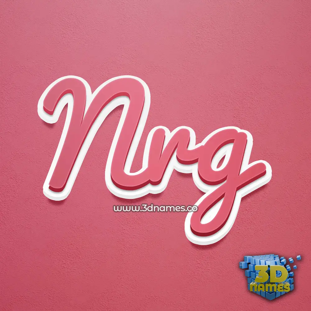 nrg in Red Scribble style - 3D name wallpaper