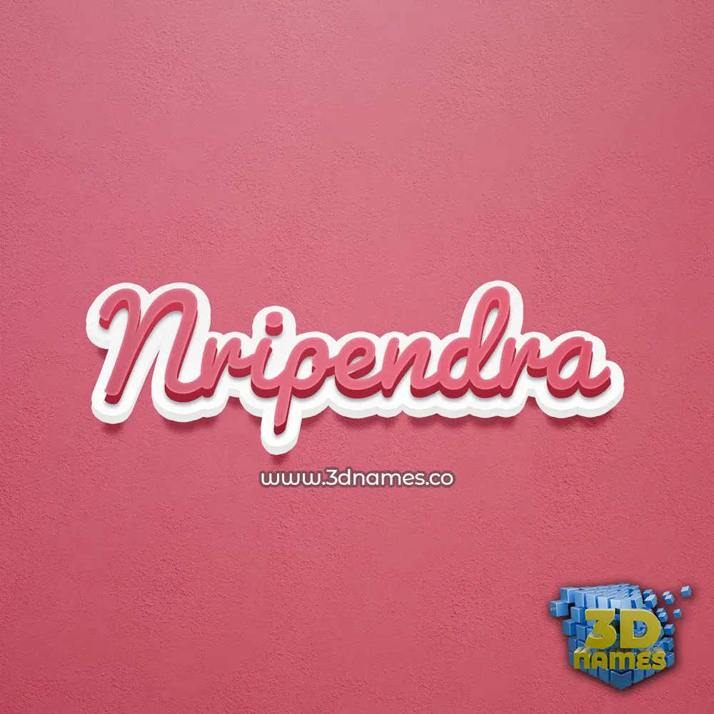 nripendra in Red Scribble style - 3D name wallpaper