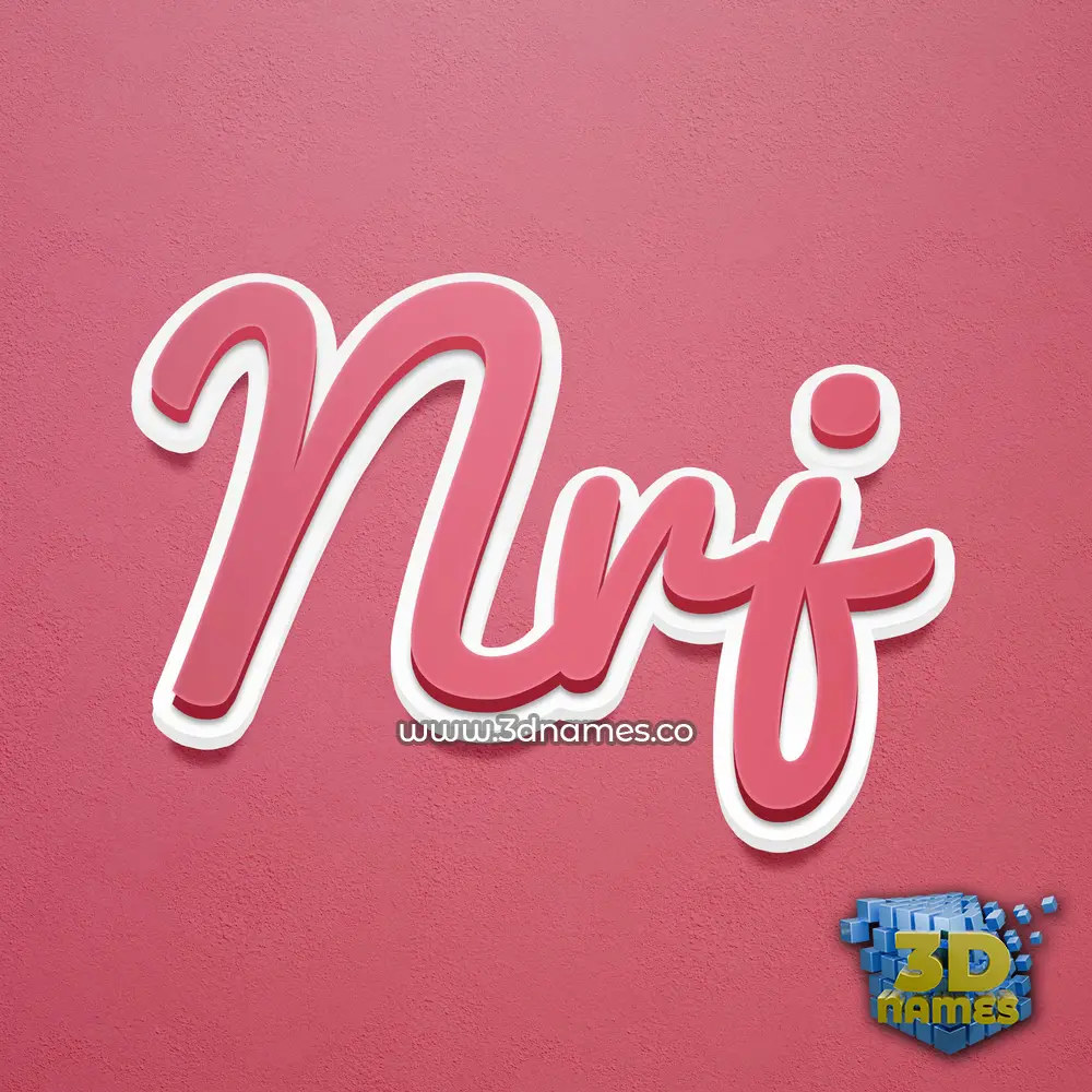 nrj in Red Scribble style - 3D name wallpaper