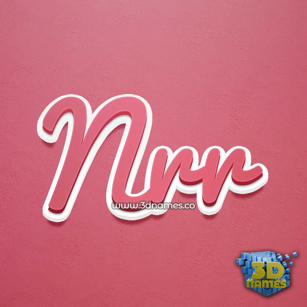 nrr in Red Scribble style - 3D name wallpaper