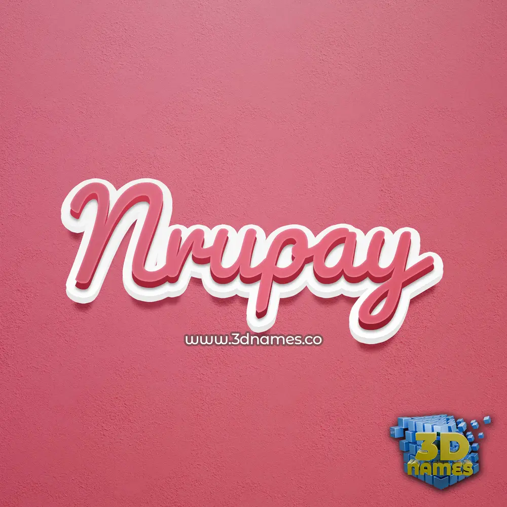 nrupay in Red Scribble style - 3D name wallpaper