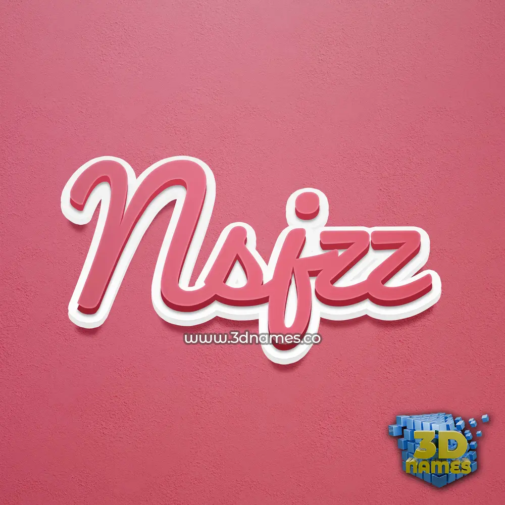 nsjzz in Red Scribble style - 3D name wallpaper