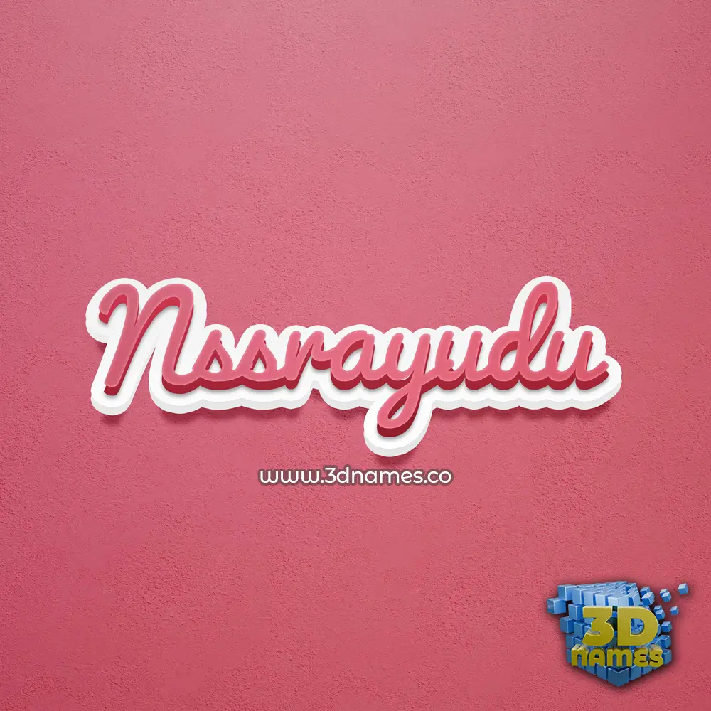 nssrayudu in Red Scribble style - 3D name wallpaper
