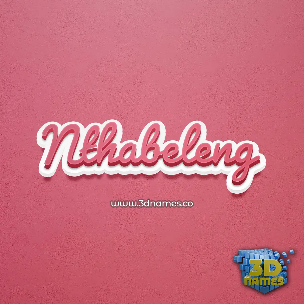 nthabeleng in Red Scribble style - 3D name wallpaper
