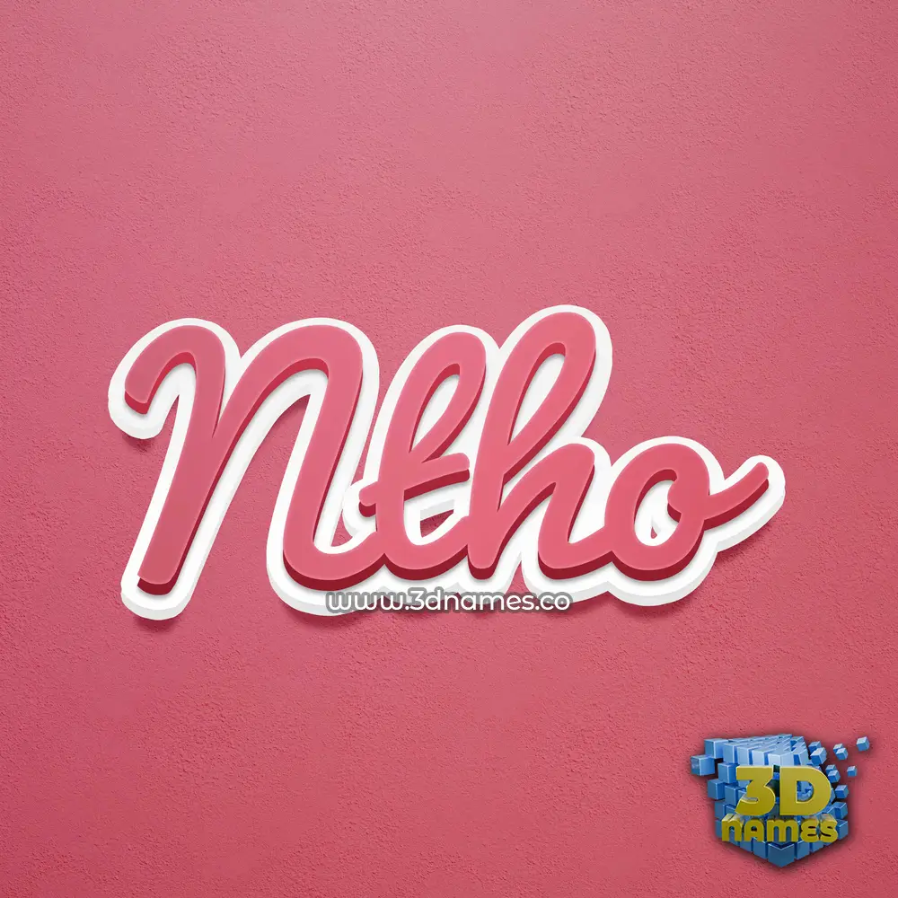 ntho in Red Scribble style - 3D name wallpaper