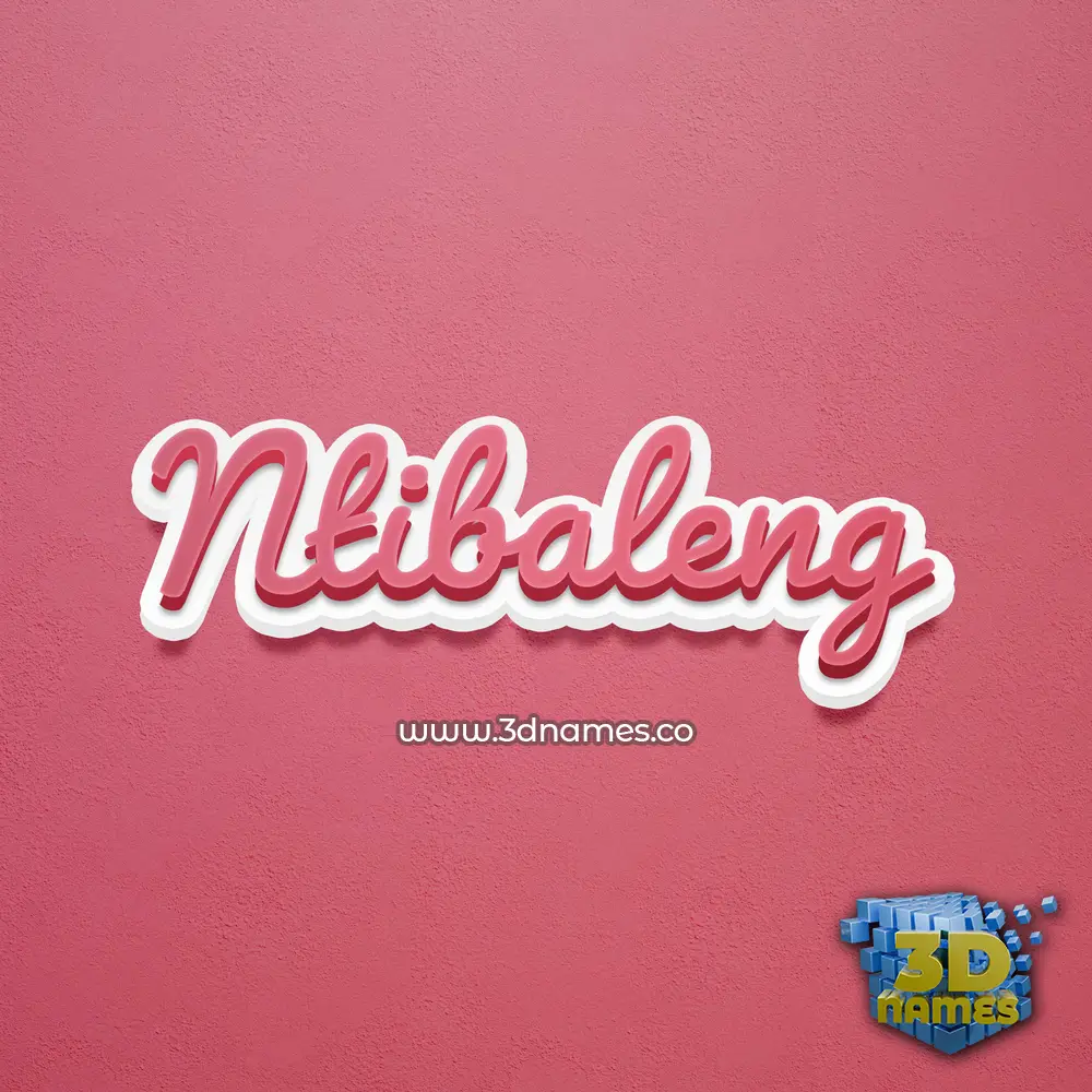 ntibaleng in Red Scribble style - 3D name wallpaper