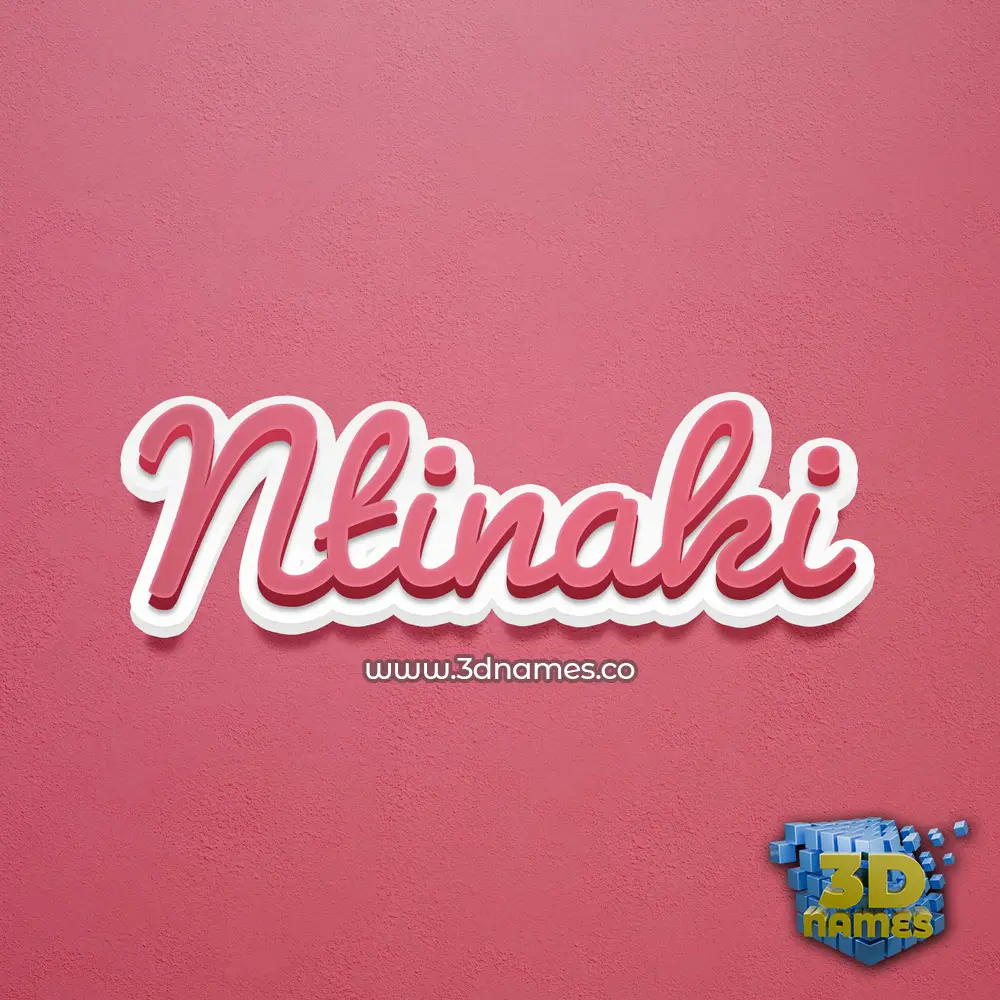 ntinaki in Red Scribble style - 3D name wallpaper