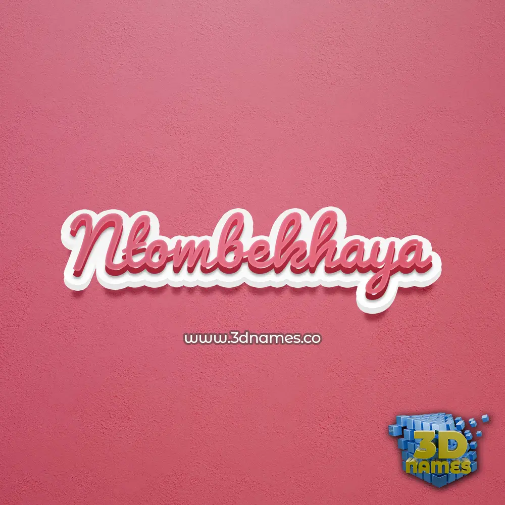 ntombekhaya in Red Scribble style - 3D name wallpaper