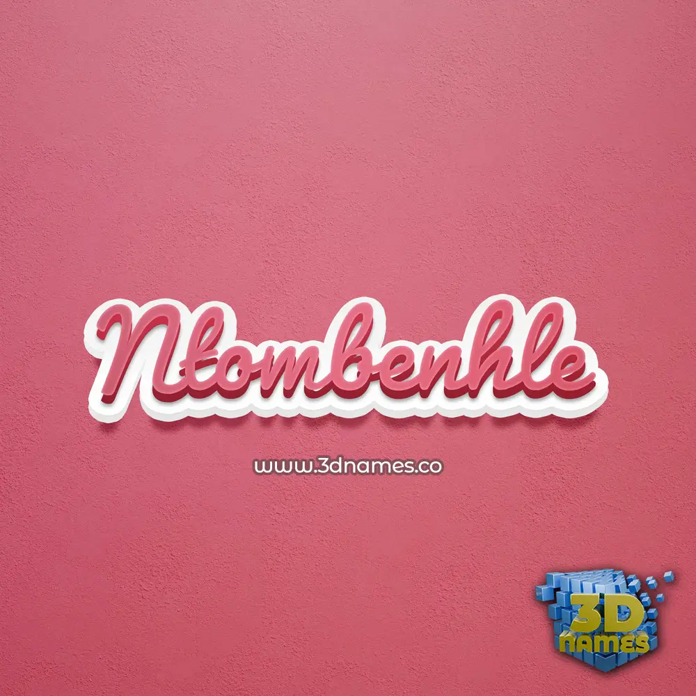 ntombenhle in Red Scribble style - 3D name wallpaper