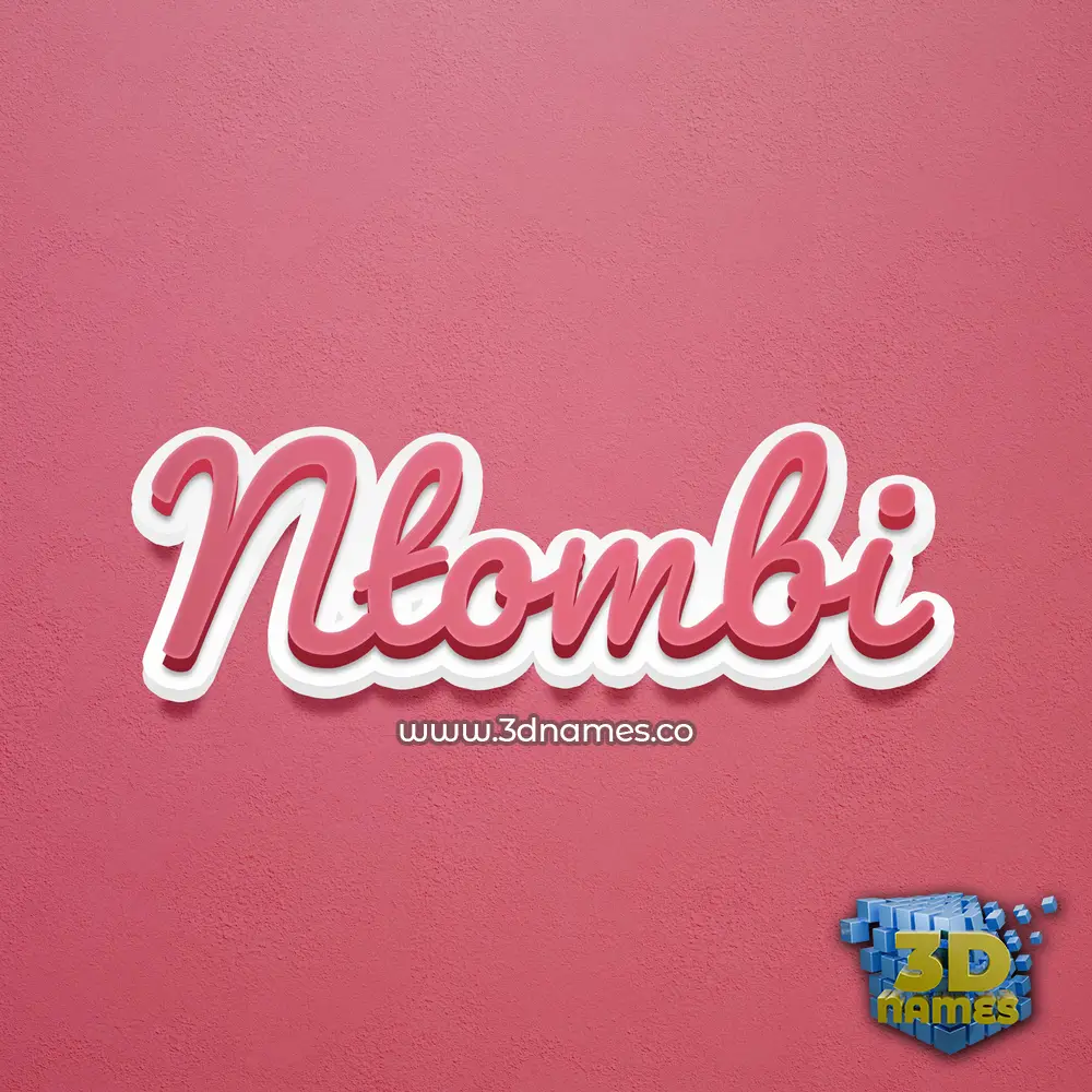 ntombi in Red Scribble style - 3D name wallpaper