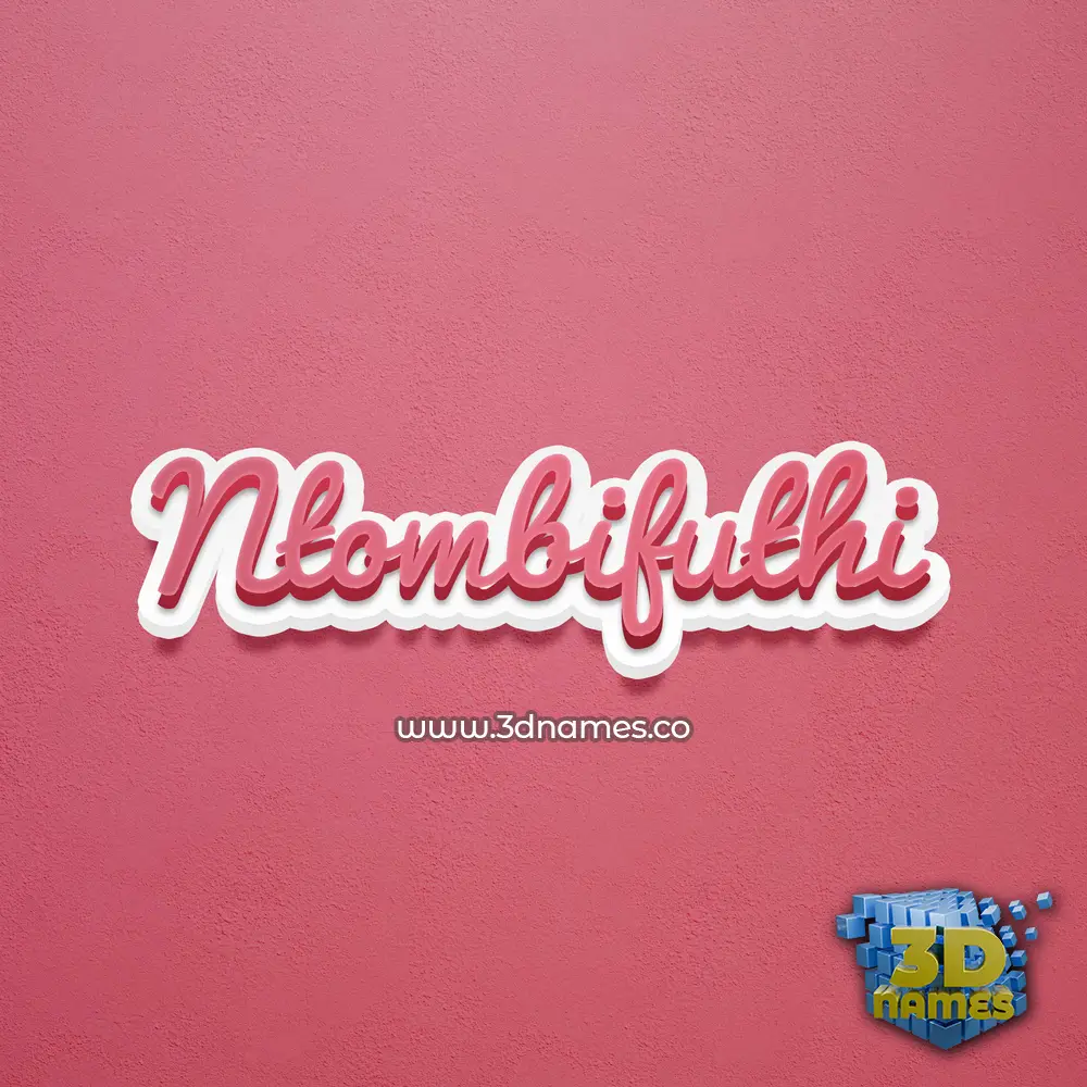 ntombifuthi in Red Scribble style - 3D name wallpaper