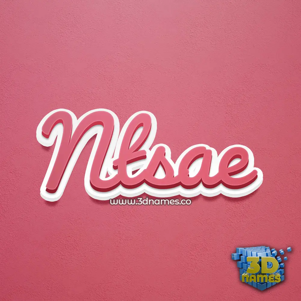 ntsae in Red Scribble style - 3D name wallpaper