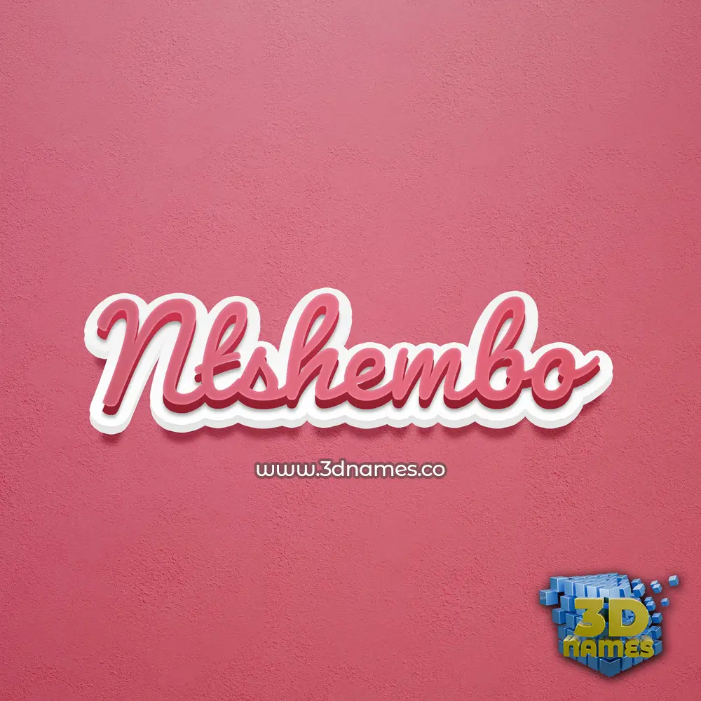 ntshembo in Red Scribble style - 3D name wallpaper