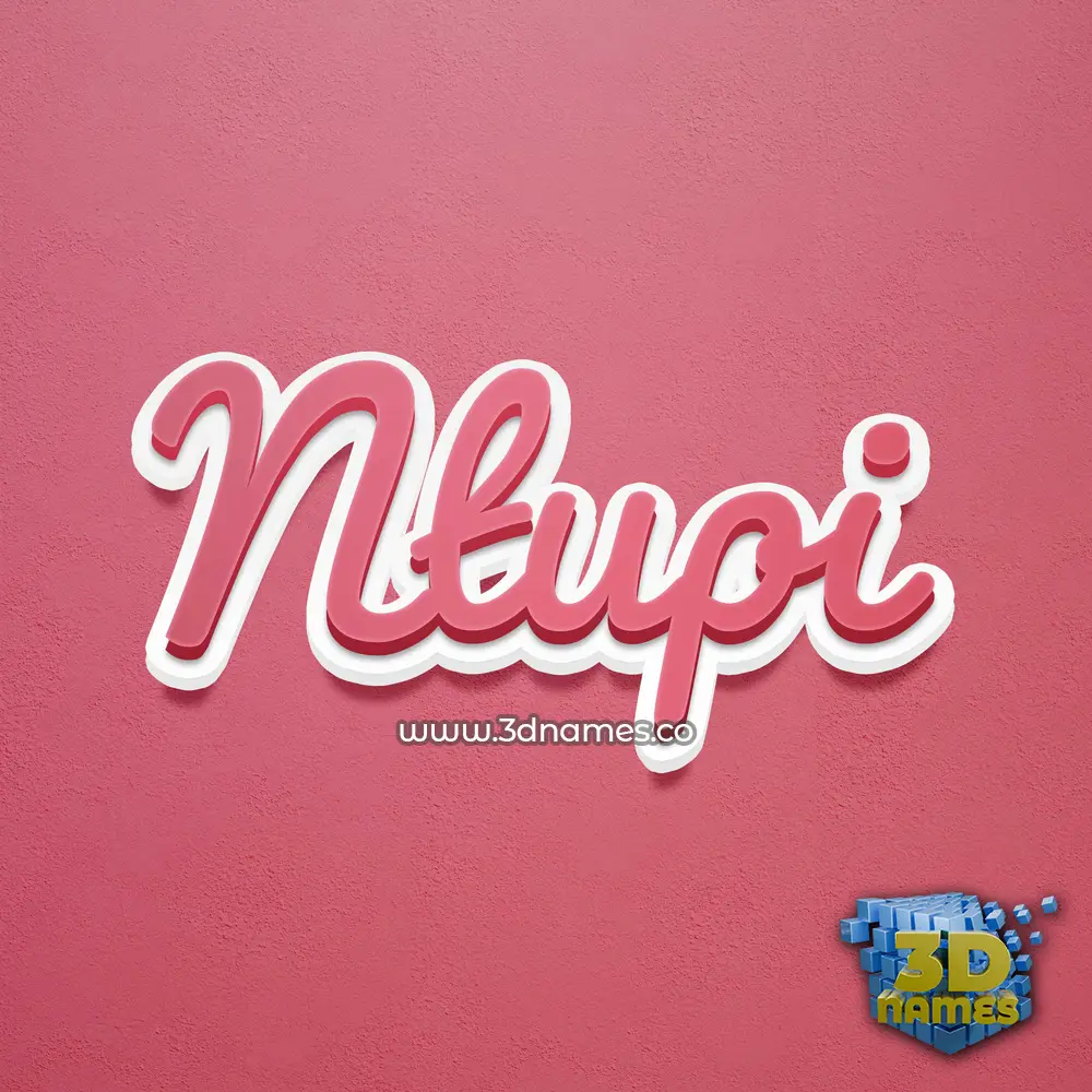 ntupi in Red Scribble style - 3D name wallpaper