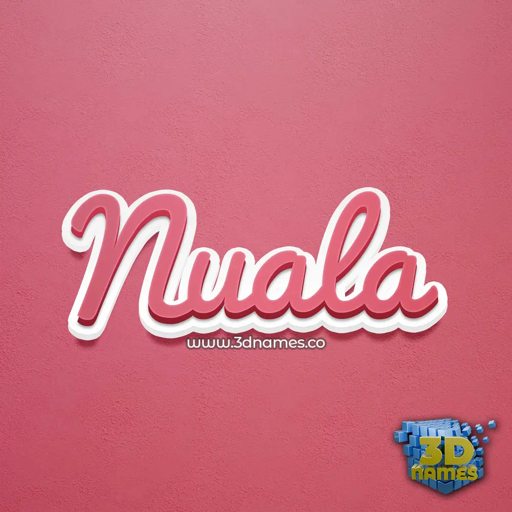 nuala in Red Scribble style - 3D name wallpaper