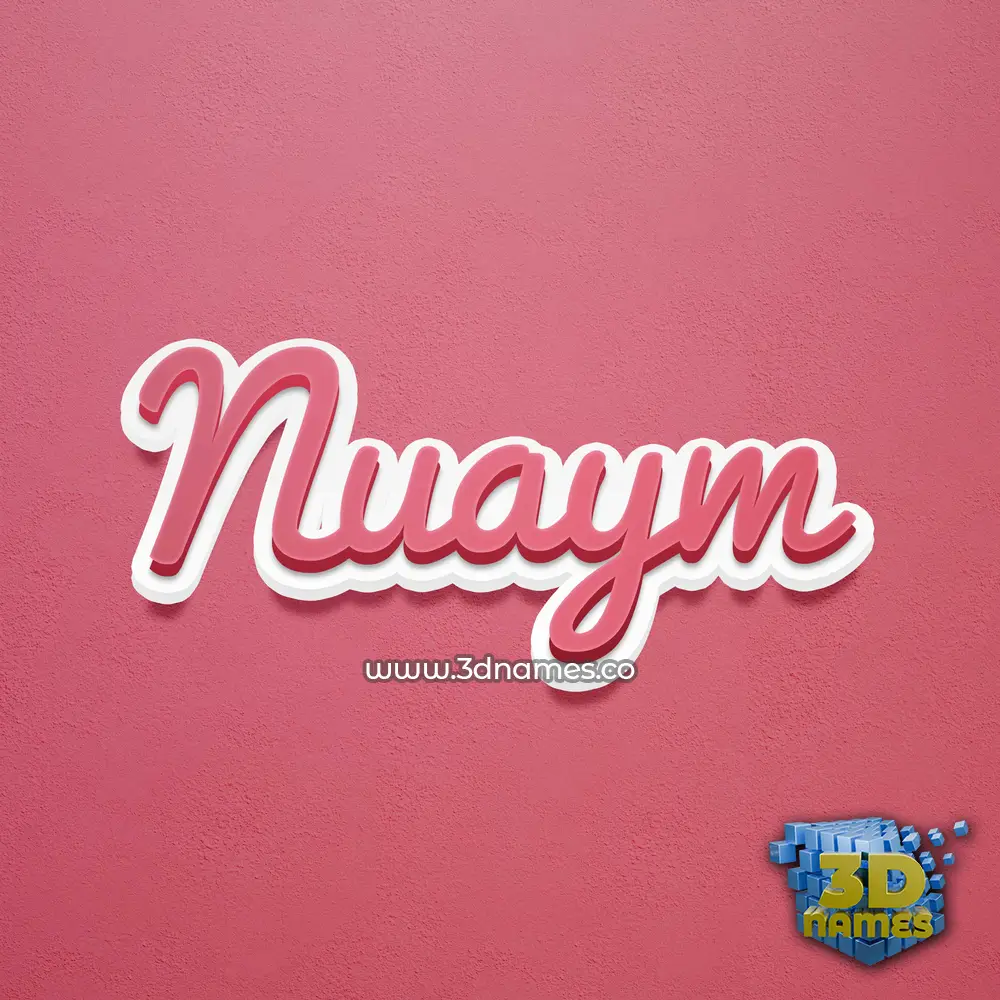 nuaym in Red Scribble style - 3D name wallpaper