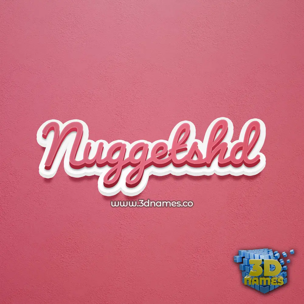 nuggetshd in Red Scribble style - 3D name wallpaper