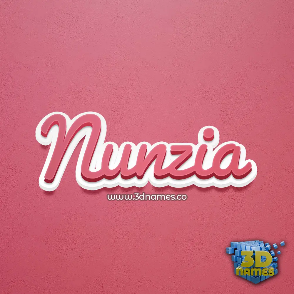 nunzia in Red Scribble style - 3D name wallpaper