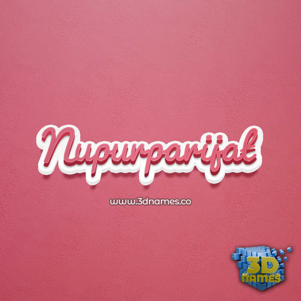 nupurparijat in Red Scribble style - 3D name wallpaper
