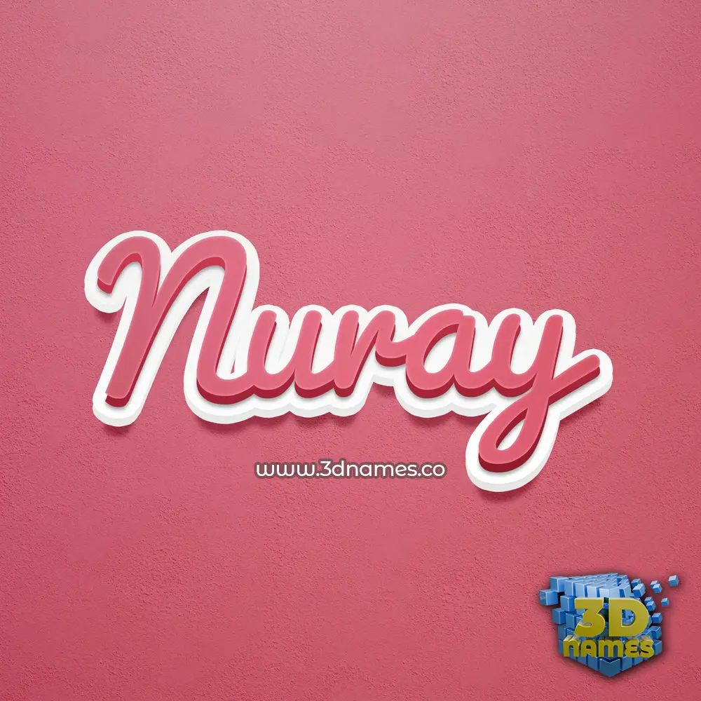 nuray in Red Scribble style - 3D name wallpaper