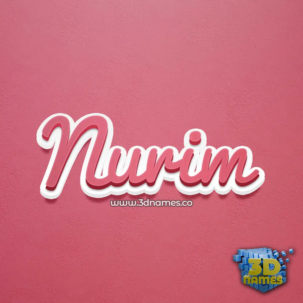 nurim in Red Scribble style - 3D name wallpaper