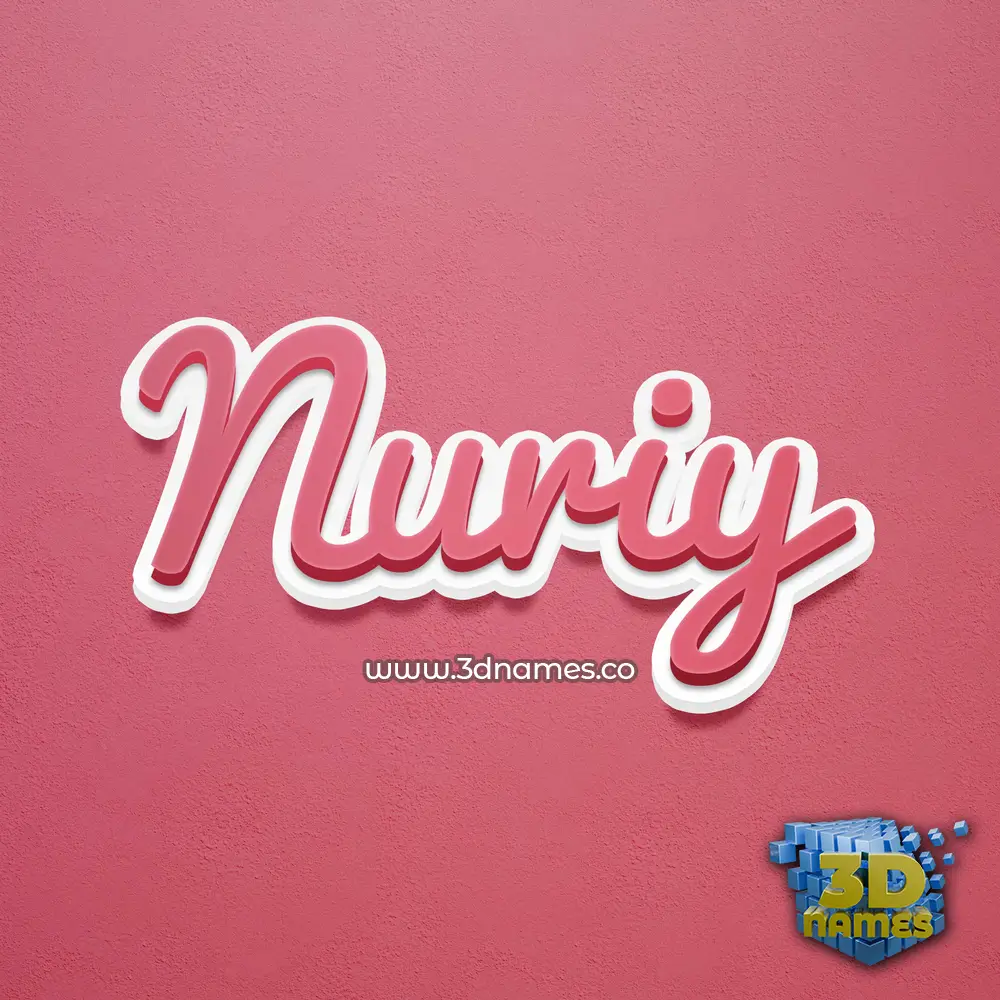 nuriy in Red Scribble style - 3D name wallpaper
